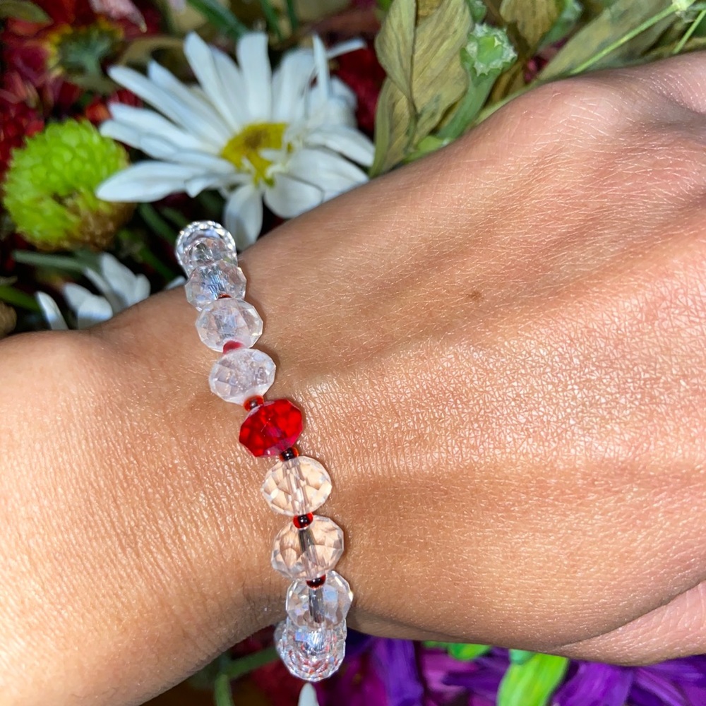 Handmade Women’s Glass Bead Stretch Bracelet